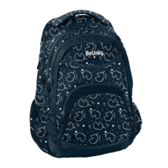 BeUniq Unikornis hátizsák, iskolatáska - 3 rekeszes - Blue