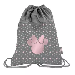 BeUniq zsinóros hátizsák, tornazsák - Disney - Minnie Mouse - szürke-rózsaszín (DM24TT-713)