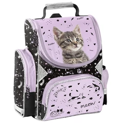 Cicás ergonomikus iskolatáska - fekete, lila (PP25CE-525)