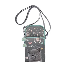 Cicás nyakba akasztható mobiltartó - Lovely Cat (PP26CS-210)