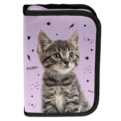 Cicás kihajtható tolltartó - fekete, lila (PP25CE-P001BW)