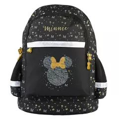Disney - Minnie ergonomikus iskolatáska, hátizsák - 2 rekeszes - arany-fekete (DM24CC-116)
