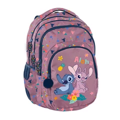 Disney - Stitch ergonomikus iskolatáska, hátizsák - 3 rekeszes - Angel Aloha (DS26VV-276)