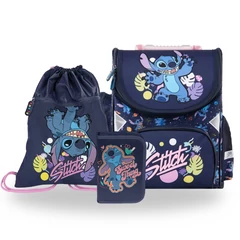 Disney - Stitch ergonomikus iskolatáska szett kihajtható tolltartóval (DS24BB-525-1-szett)