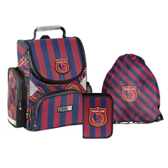 Focis ergonomikus iskolatáska szett kihajtható tolltartóval - Football Club Stripes (PP26FT-525-2-szett)