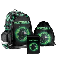 Focis iskolatáska szett kihajtható tolltartóval - Football (PP26FG-081-1-szett)