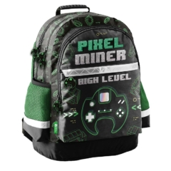Paso - Game iskolatáska, hátizsák - 3 rekeszes - Pixel (PP23HL-116)