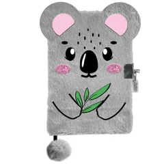 Koalás szőrmés kulcsos napló A5/96 lap (PP24KA-3676)