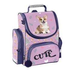 Kutyás ergonomikus iskolatáska - Cute Corgi (PP26CG-525)