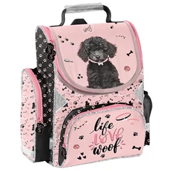 Kutyás ergonomikus iskolatáska - Life love woof (PP25DB-525)
