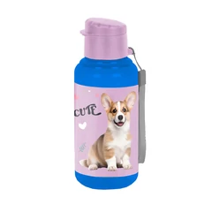 Kutyás  műanyag kulacs - Cute Corgi (PP26CG-3030)