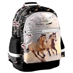 Lovas ergonomikus iskolatáska, hátizsák - 2 rekeszes - Lovely Horses (PP25HA-116)