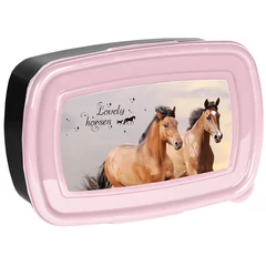 Lovas műanyag uzsonnás doboz - Lovely Horses (PP25HA-3022)