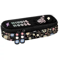 Minnie Mouse ovális tolltartó - Black, Flower (DM25RR-013)