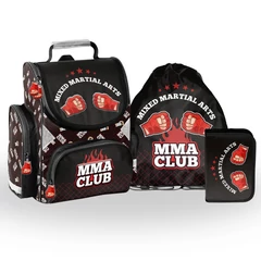 MMA Club ergonomikus iskolatáska szett kihajtható tolltartóval (PP25BO-525-1-szett)
