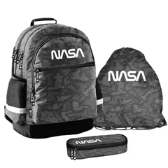 Nasa iskolatáska szett ovális tolltartóval - Camo (PP26NM-116-1-szett)