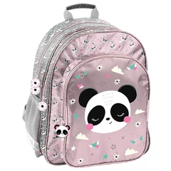 Pandás ergonomikus iskolatáska, hátizsák - 2 rekeszes - With love (PP25PB-090)