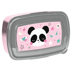 Pandás műanyag uzsonnás doboz - With love (PP25PB-3022)