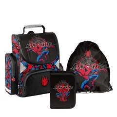 Pókemberes ergonomikus iskolatáska szett kihajtható tolltartóval - Amazing Spiderman (SP26CC-525-1-szett)