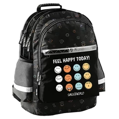 Smiley ergonomikus iskolatáska, hátizsák - 2 rekeszes - Feel Happy Today (SM25LR-116)