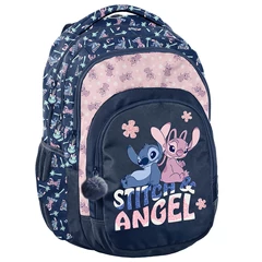 Stitch ergonomikus iskolatáska, hátizsák - 3 rekeszes - Sitch Angel (DS25CC-276)