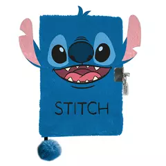 Paso - Stitch szőrmés napló - kék- 14 x 21 cm (DS23BN-3676)