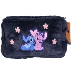 Stitch szőrmés szögletes tolltartó - Sitch Angel (DS25CC-045)