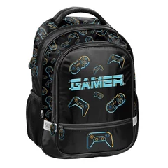 Videójátékos iskolatáska, hátizsák - 2 rekeszes - Gamer (PP26GM-260)