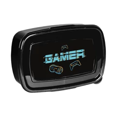 Videójátékos műanyag uzsonnás doboz - Gamer (PP26GM-3022)