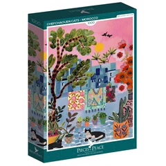 Pieces &amp; Peace 1000 db-os puzzle - Chefchaouen Cats - Morocco (0038)