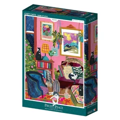 Pieces &amp; Peace 1000 db-os puzzle - Cozy Cats (0115)