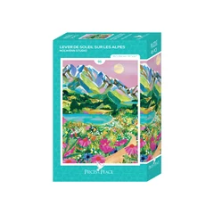 Pieces and Peace 96 db-os Mini puzzle - Lever de Soleil sur les Alpes (0276)