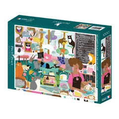 Pieces &amp; Peace 1000 db-os puzzle - My Happy Place is in the Cat Café (0171)