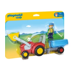 Playmobil 1.2.3 - Traktor utánfutóval játékszett