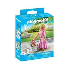 Playmobil 71737 My Life Rózsaszínruhás-nő csivavával játékszett