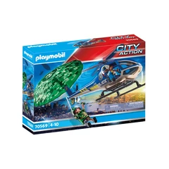 Playmobil - City Action - Rendőrségi helikopter - Ejtőernyős üldözés játékszett