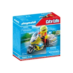 Playmobil - City Life - Mentőmotor villogó fénnyel játékszett