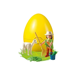 Playmobil 4944 Állatgondozó alpakával, húsvéti tojásban játékszett