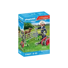Playmobil - Action Heroes - Tűzoltó állatmentés közben játékszett (71467)