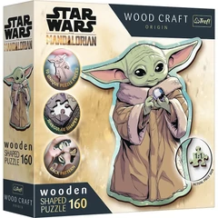 Trefl 160 db-os Wood Craft Shaped Prémium Fa Puzzle - Star Wars - Grogu (20185)