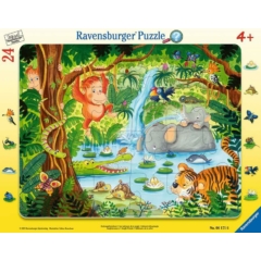 Ravensburger 24 db-os keretes puzzle - A dzsungel állatai (06171)