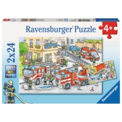 Ravensburger 2 x 24 db-os puzzle - A város hősei (07814)