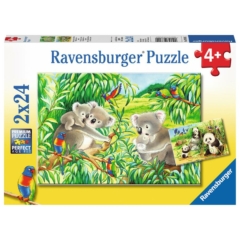 Ravensburger 2 x 24 db-os puzzle - Koalák és pandák (07820)