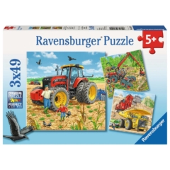 Ravensburger 3 x 49 db-os puzzle - Munkagépek (08012)