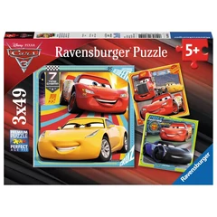 Ravensburger 3 x 49 db-os puzzle - Verdák 3 - Színpompás járgányok (08015)