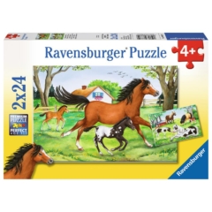 Ravensburger 2 x 24 db-os puzzle - A lovak világa (08882)