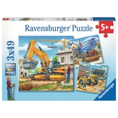 Ravensburger 3 x 49 db-os puzzle - Munkagépek az építkezésen (09226)
