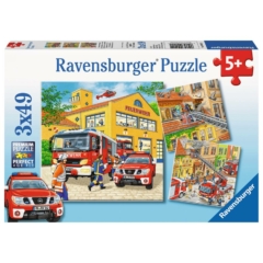 Ravensburger 3 x 49 db-os puzzle - Tűzoltóság (09401)