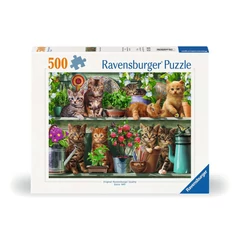 Ravensburger 500 db-os puzzle - Cicák a polcon (12000205)