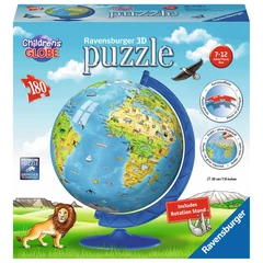 Ravensburger 180 db-os 3D gömb puzzle - Földgömb gyerekeknek (12338)